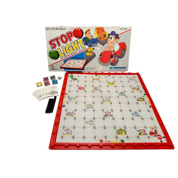 RARE 1989 STOP LIGHT Complete The Amazing Magnetic Maze Game Vintage Smethport - Picture 3 of 10